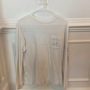 Men's White Vineyard Vines Long Sleeve